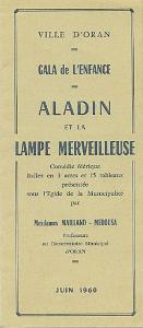 FAMILLE 022 ORAN 1960 PROGRAMME DU GALA DE L ENFANCE